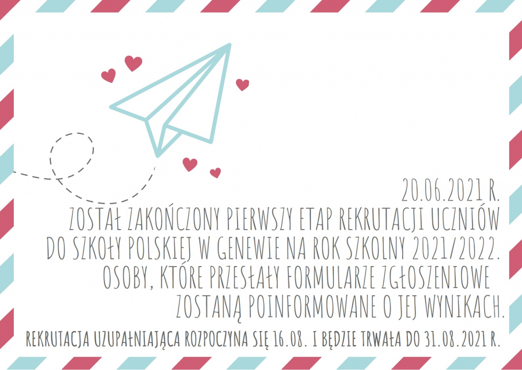 Rekrutacja 2021/22 etap I – zakończony