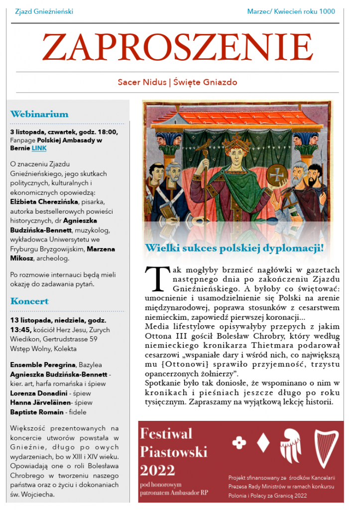 Webinarium – O znaczeniu Zjazdu  Gnieźnieńskiego