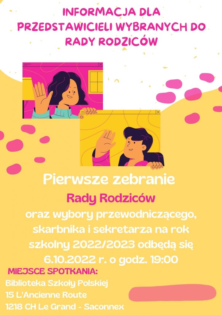 Pierwsze zebranie Rady Rodziców