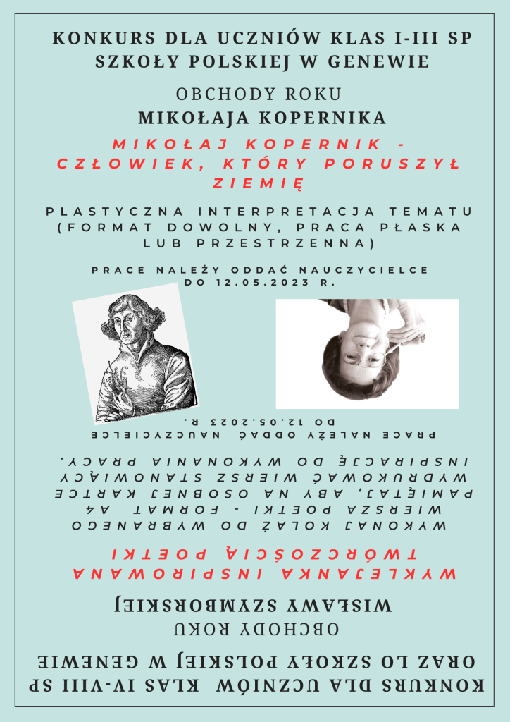 Konkurs z okazji obchodów roku Kopernika i Szymborskiej